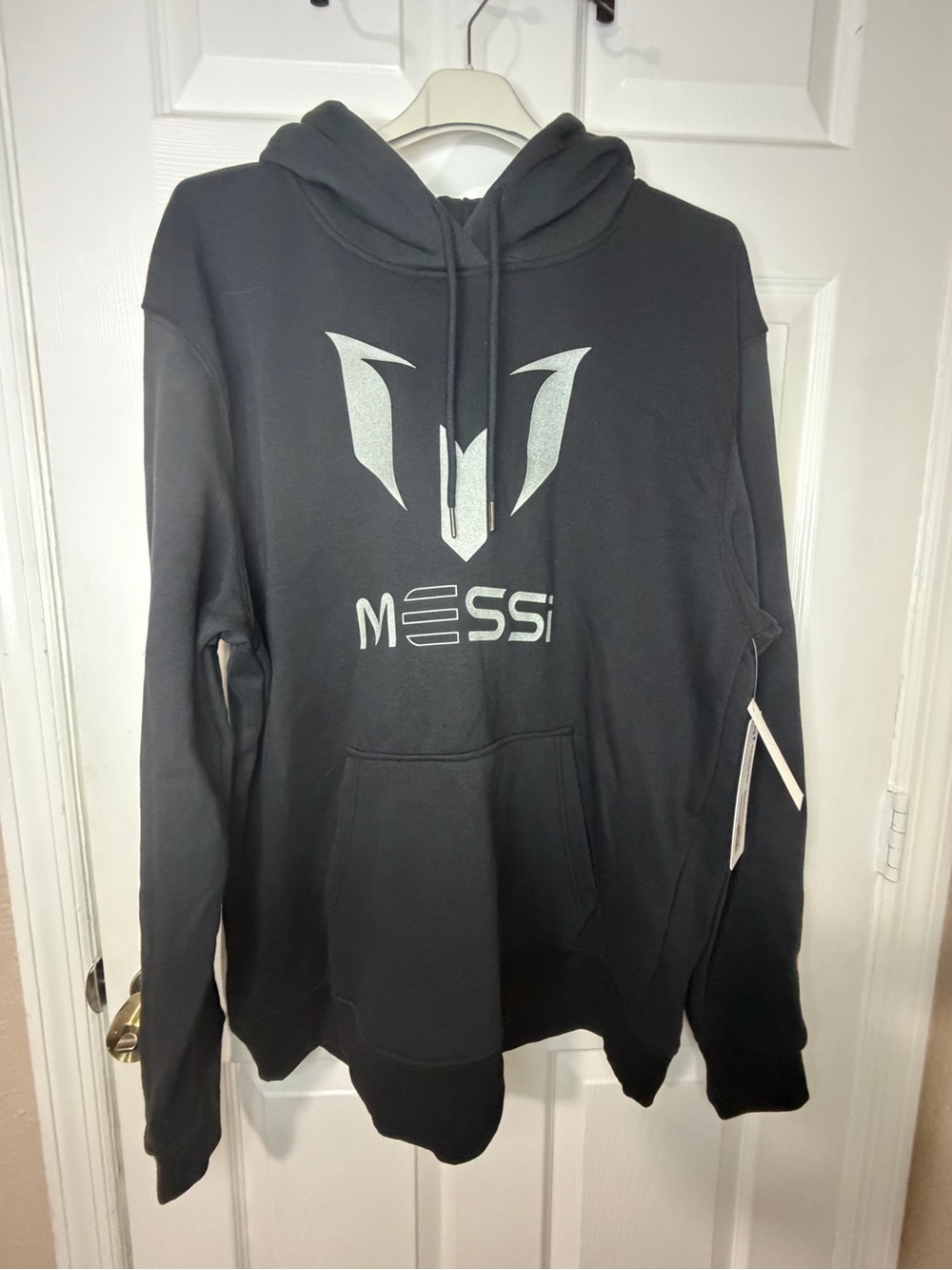 MESSI Men's Black Logo Pullover Hoodie